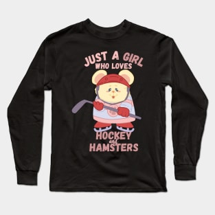 Just A Girl Who Loves Hockey and Hamsters Gift product Long Sleeve T-Shirt